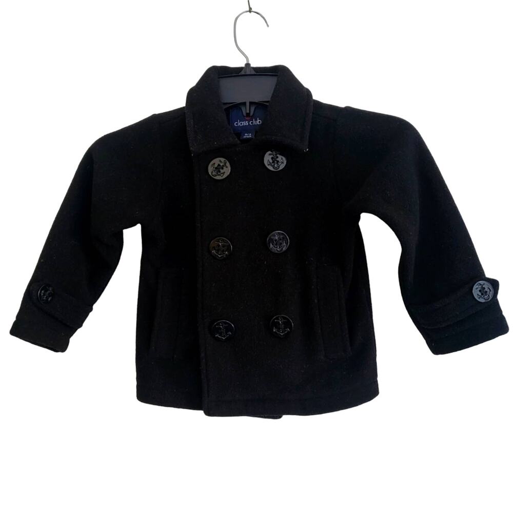 2/3 Class Club black fleece peacoat